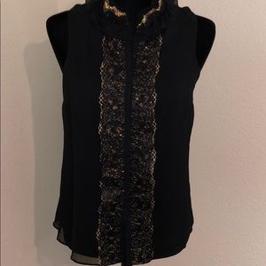 Jennifer Lopez Black Snap Blouse